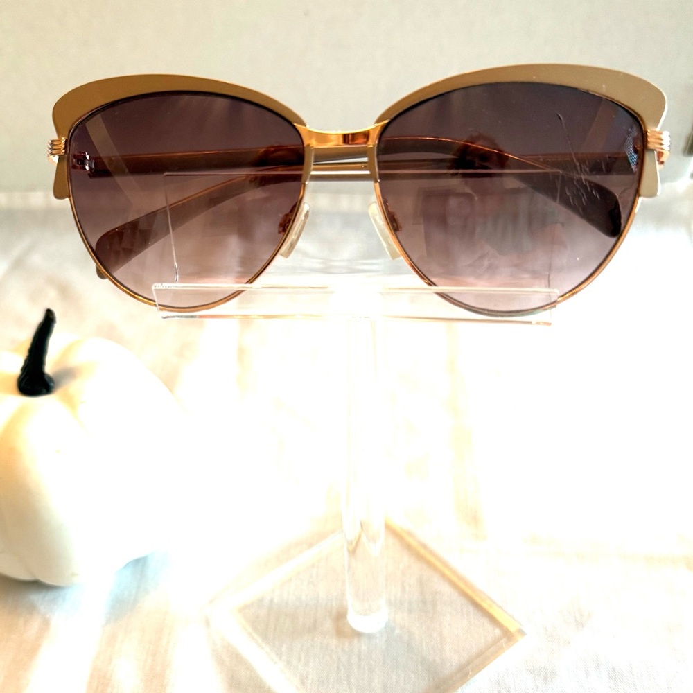 Nanette Lepore Gold Cat-Eye Sunglasses